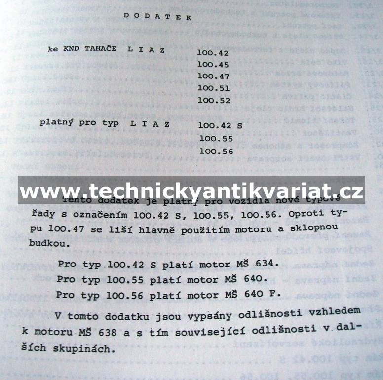 Liaz 110.421-110.561 Dodatek