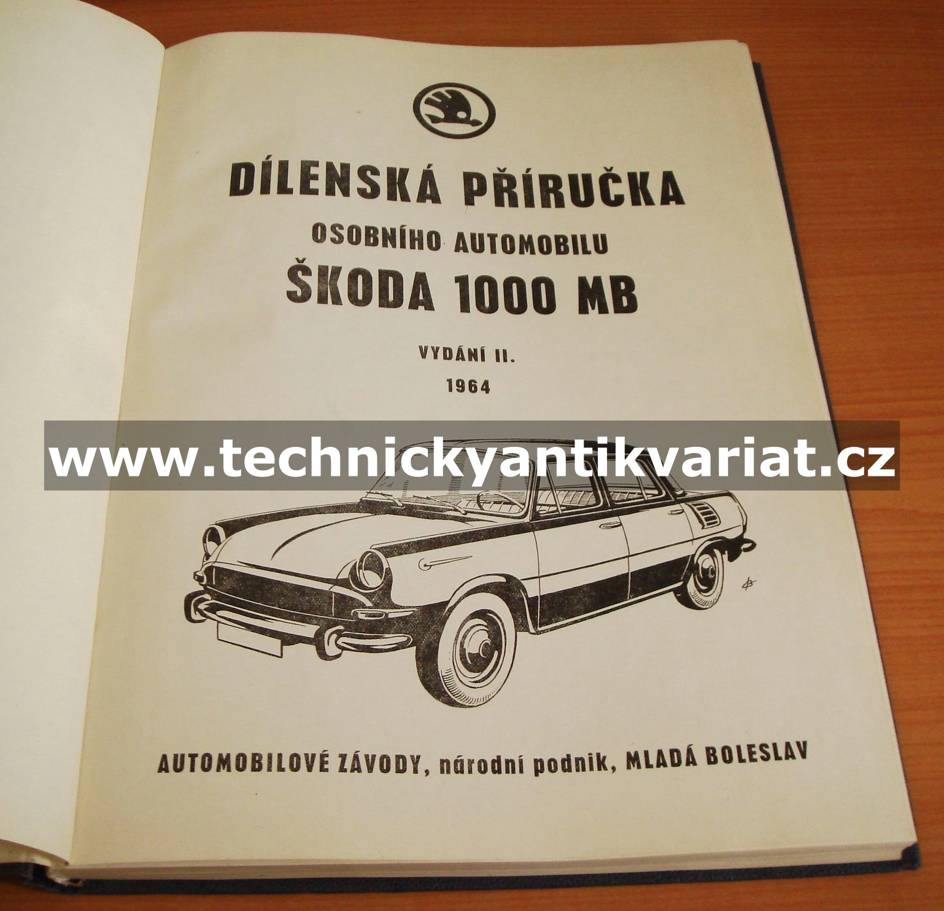 Škoda 1000 MB - dílenská příručka (1964)