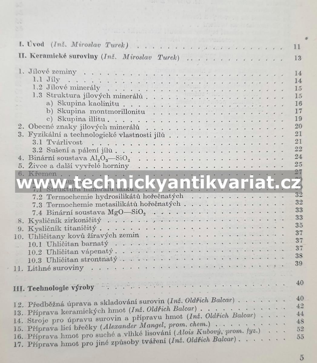 Elektrotechnická keramika - Miroslav Turek (1964)
