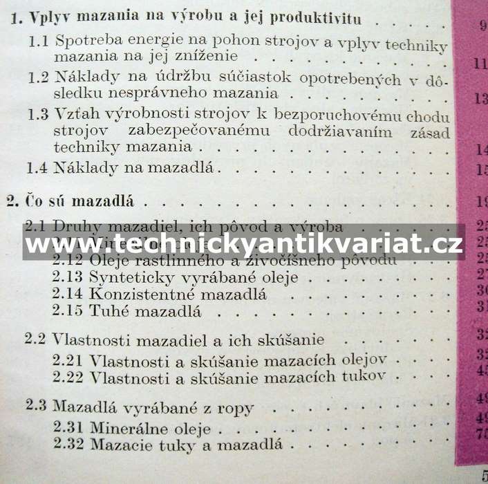 Mazadla a správné mazanie - Ctirad Náhlovský (1966)