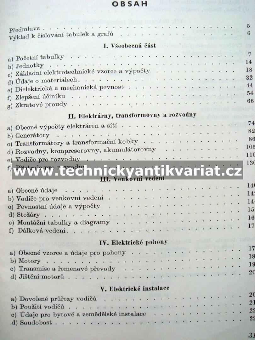 Elektrotechnické tabulky a grafy
