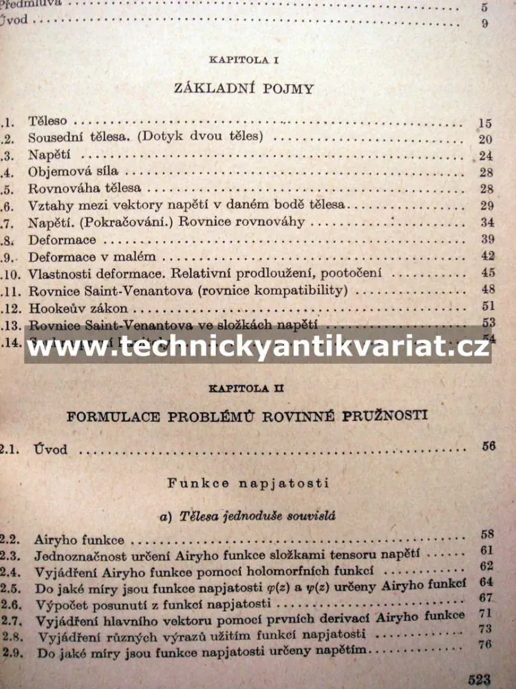 Matematická theorie rovinné pružnosti - Babuška, Rektorys, Vyčichlo (1955)
