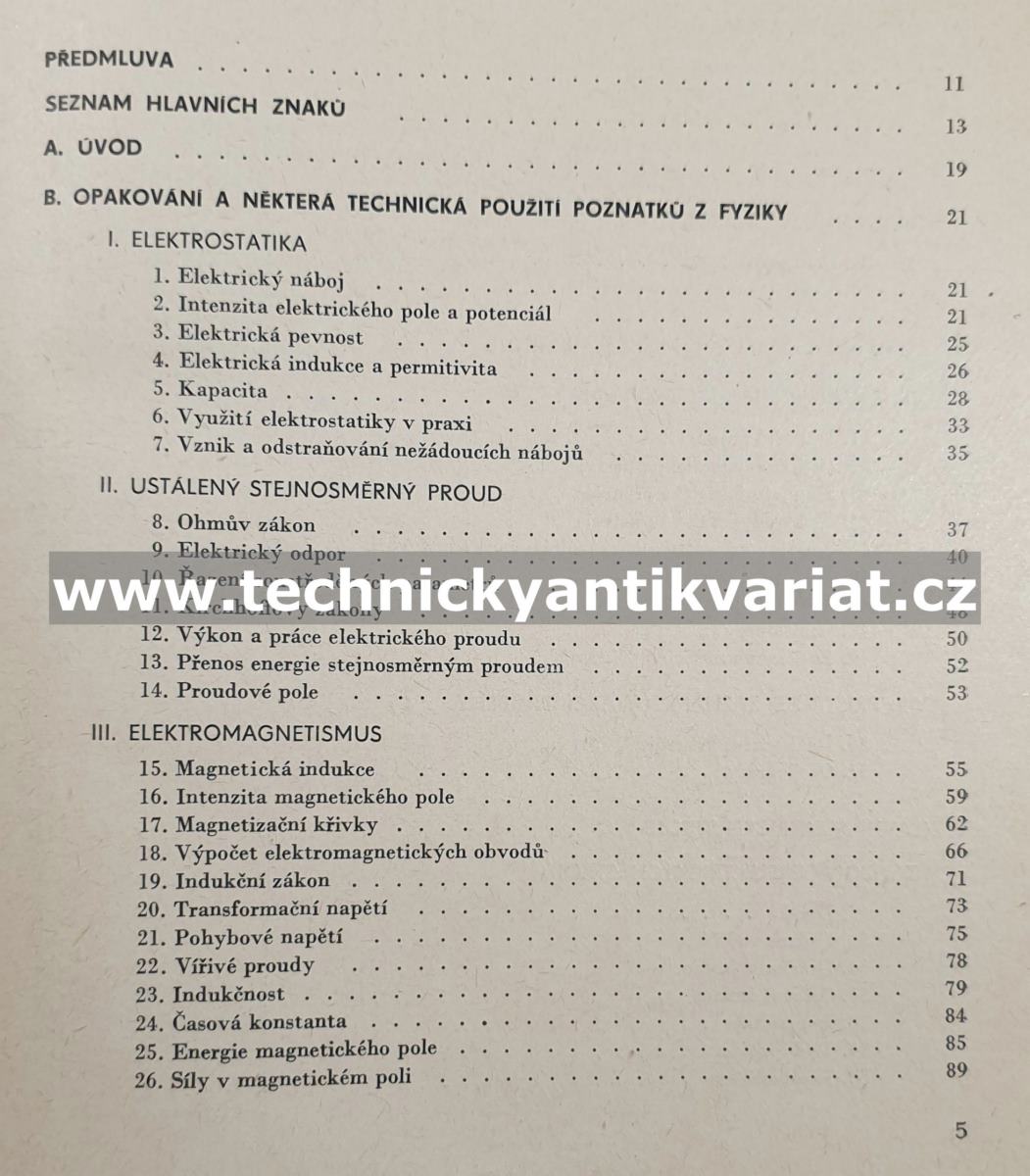 Obecná elektrotechnika pro strojní inženýry - František Fetter (1967)