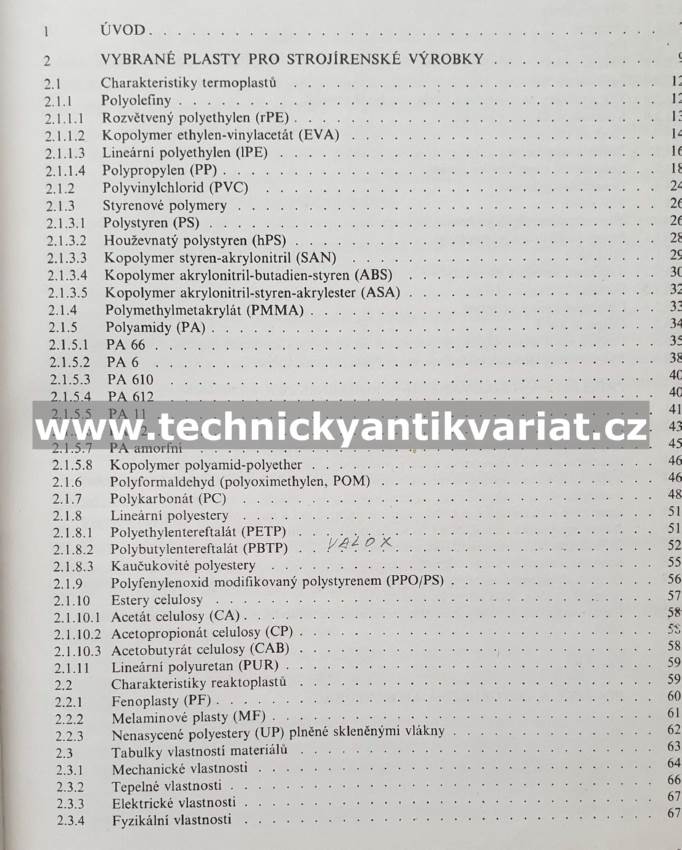 Strojírenské výrobky z plastů vyráběné vstřikováním - Jan Kolouch (1986)