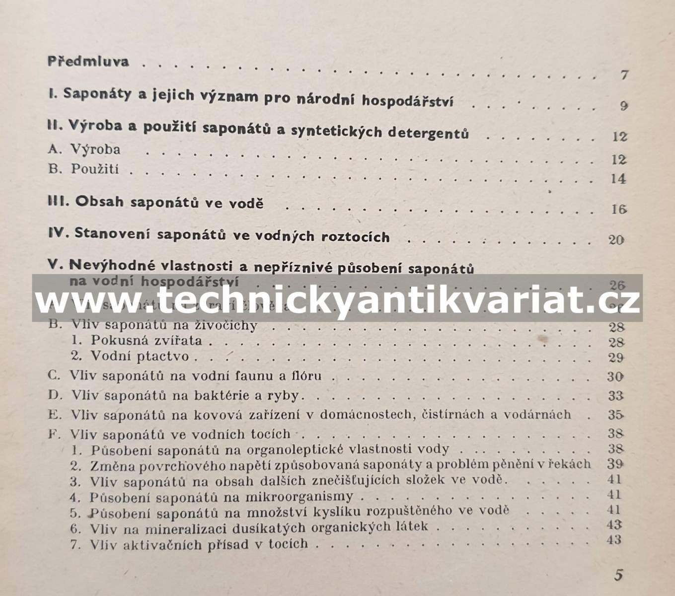 Saponáty ve vodním hospodářství - Bohuslav Pohl (1964)