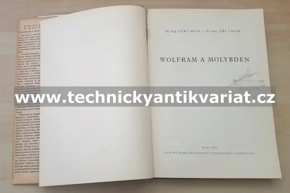 Wolfram a molybden - Curt Agte, Jiří Vacek (1954)