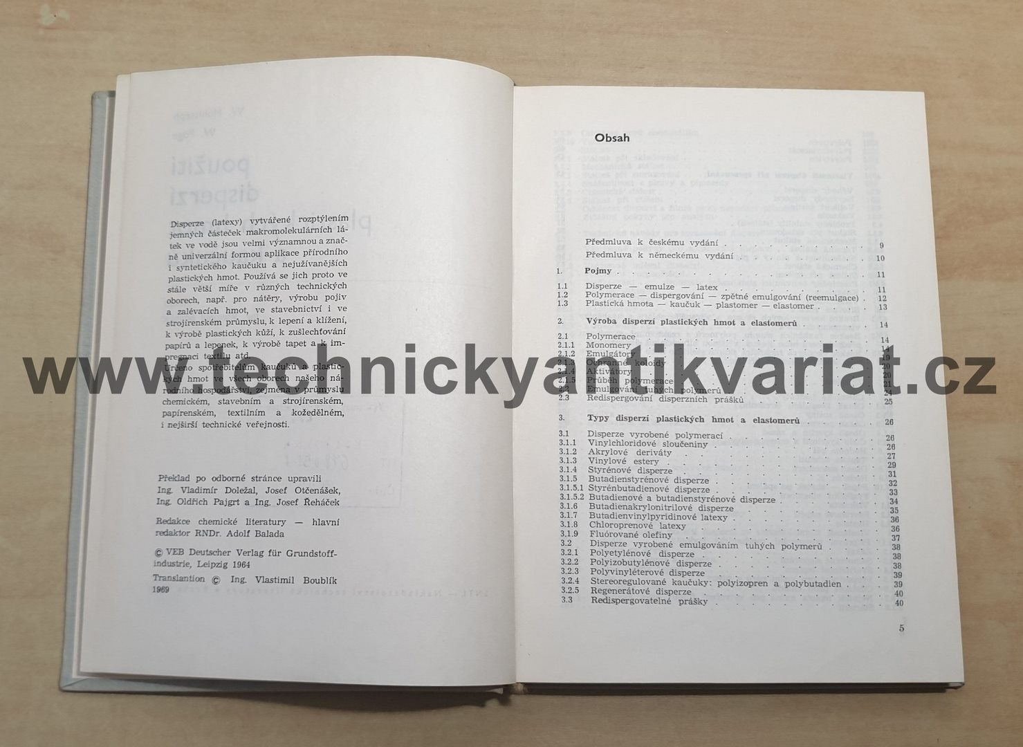 Použití disperzí plastických hmot a kaučuku - Muhlsteph, Poge (1968)