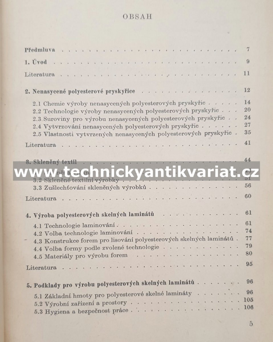 Polyesterové skelné lamináty - Šternschuss, Zvonař, Slezák, Kučera (1959)