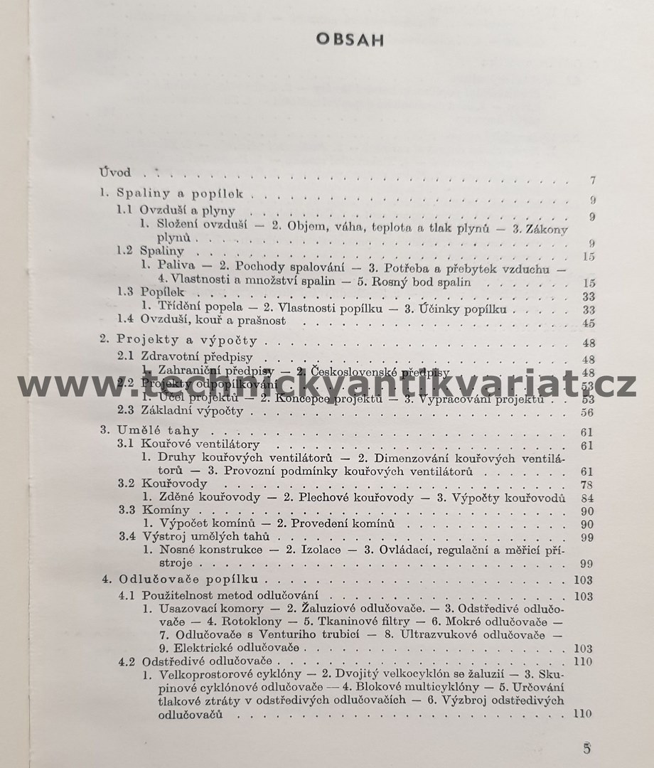 Umělé tahy a odpopílkování kotelen - Emil Martinec (1962)