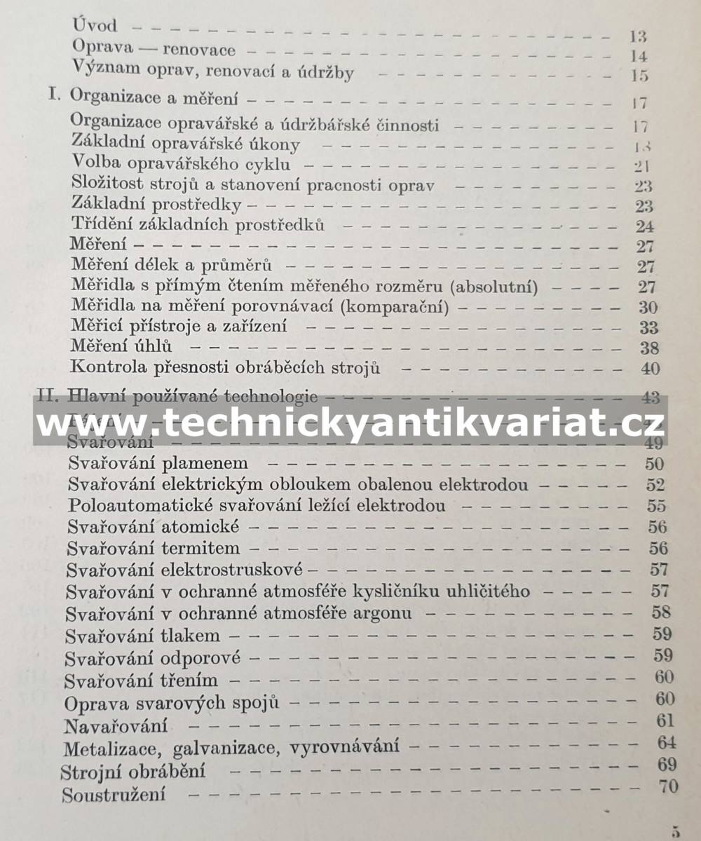 Kvalifikační příručka opraváře a údržbáře ve strojírenství - Kareis, Rousek (1971)