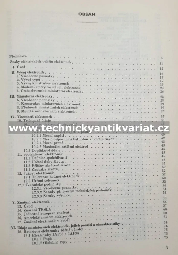 Československé miniaturní elektronky I. Heptalové elektronky - J. Zuzánek, J. Deutsch (1959)