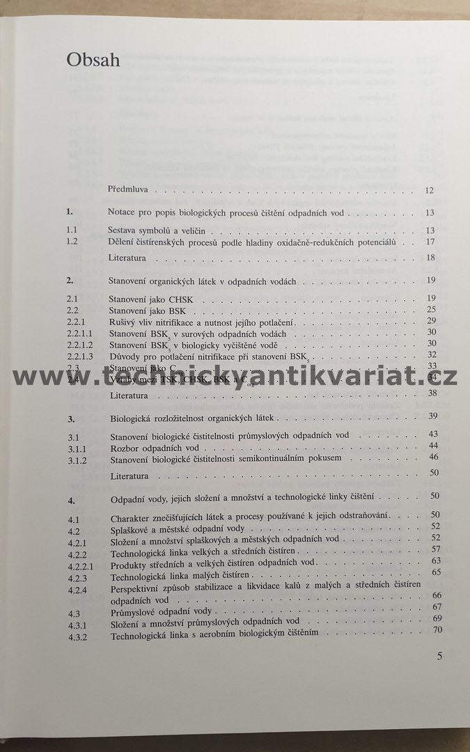 Biologické čištění odpadních vod - Chudoba, Dohányos, Wannert (1991)