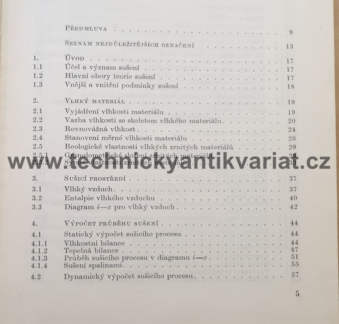 Sušení v chemickém průmyslu - Valchář, Vhoc, Tůma, Kolář (1967)