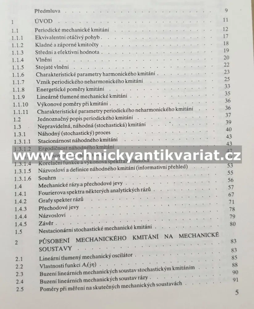 Měření a analýza mechanického kmitání - M. Navrátil, O. Pluhař (1986)
