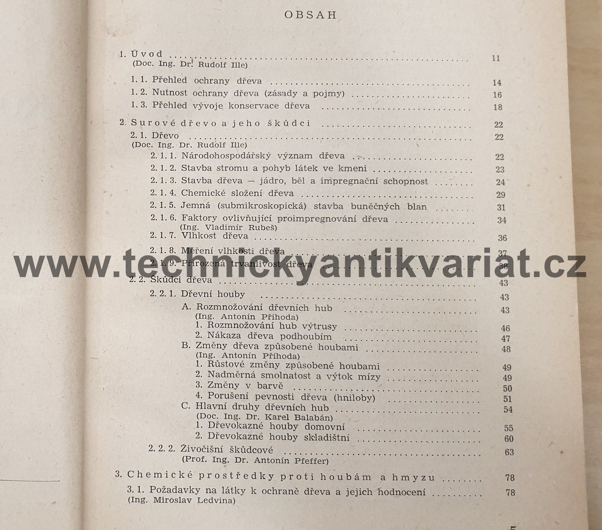 Konservace dřeva - Rudolf Ille (1958)