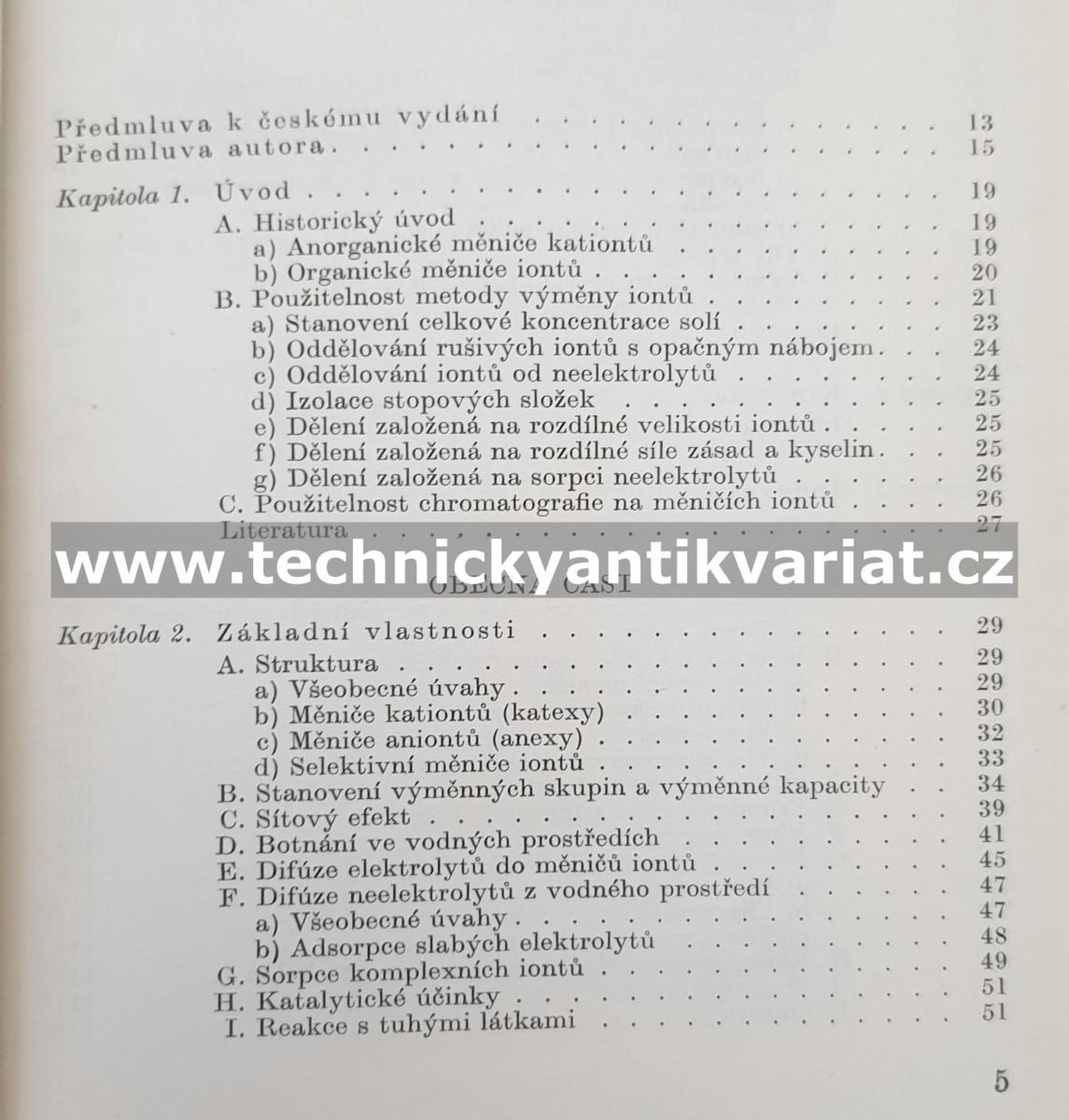 Měniče iontů v analytické chemii - Olof Samuelson (1966)