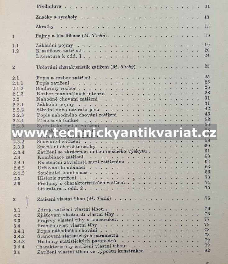 Zatížení stavebních konstrukcí - Tichý (1987)