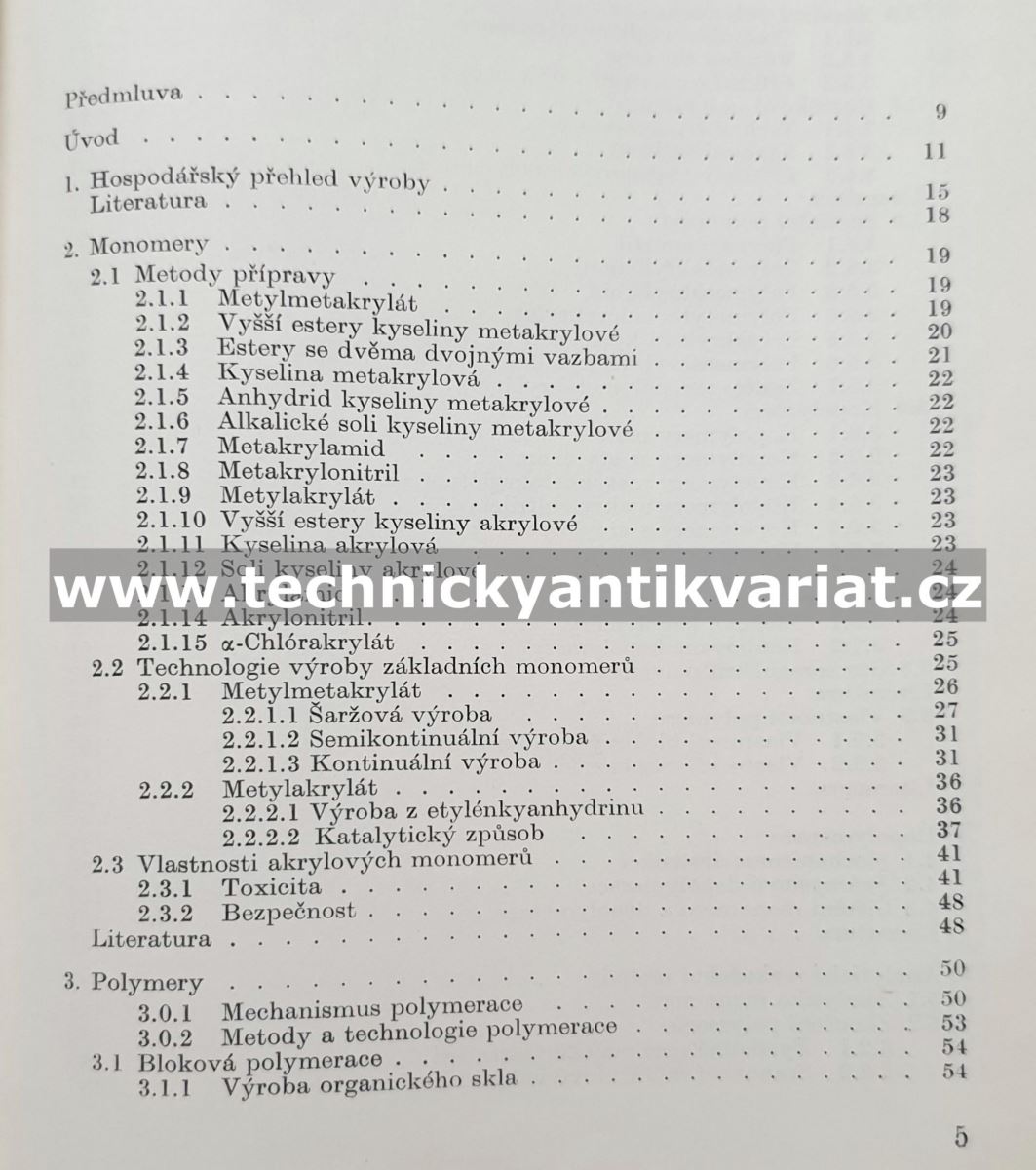 Akrylové polymery - Marek, Tomka (1964)