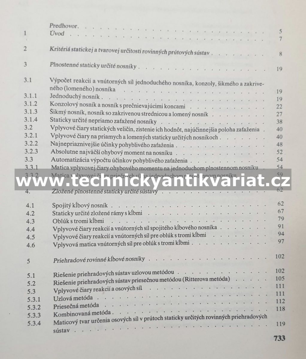 Stavebná mechanika príklady - Harvančík, Pekarovič, Sobota (1986)