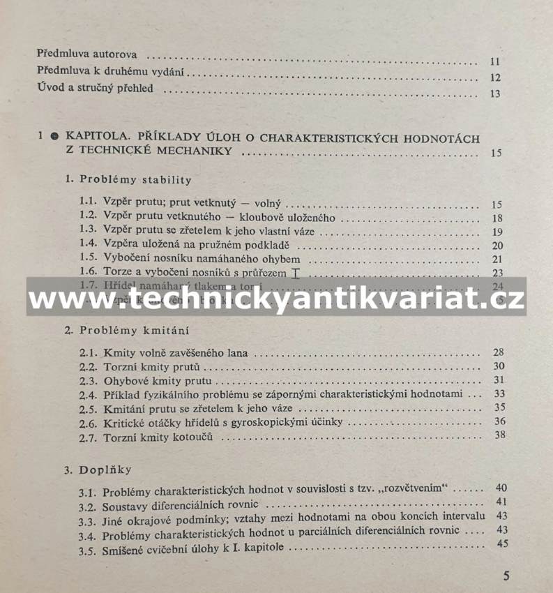 Problémy charakteristických hodnot s technickými aplikacemi - L. Collatz (1965)