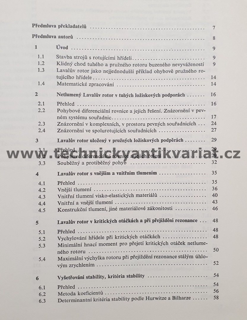 Dynamika rotorů - Gasch, Pfutzner (1980)