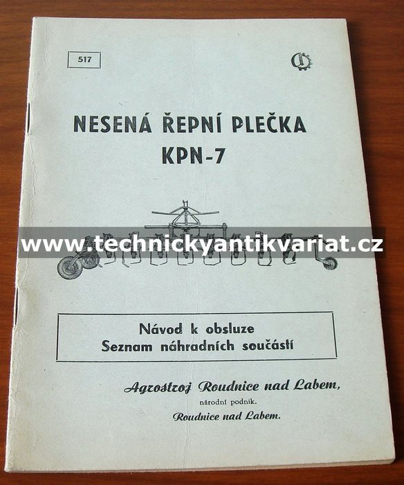Nesená řepní plečka KPN 7