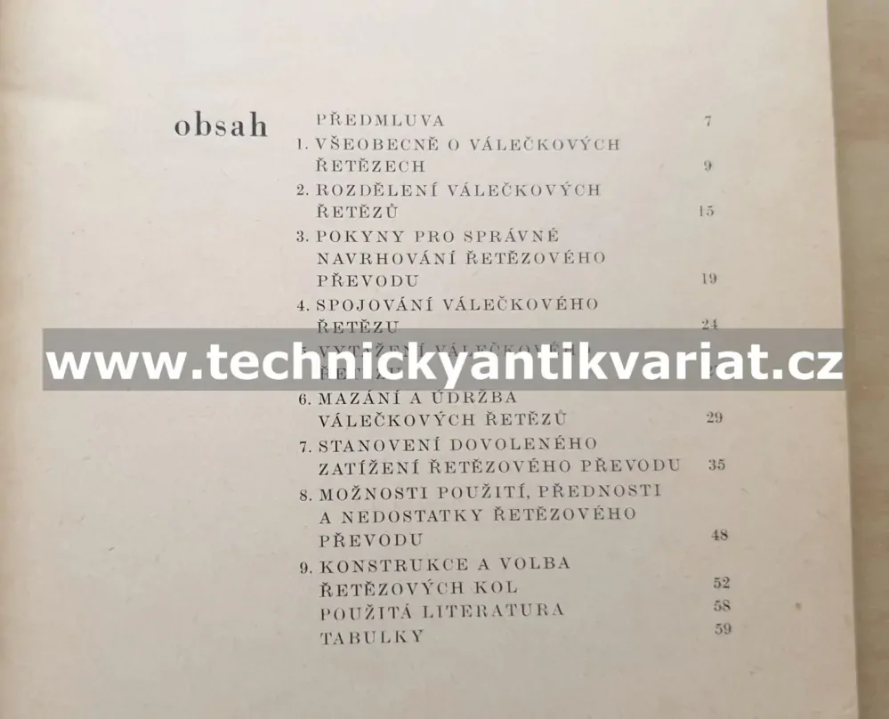 Válečkové řetezy a řetězová kola - Václav Roušal (1972)