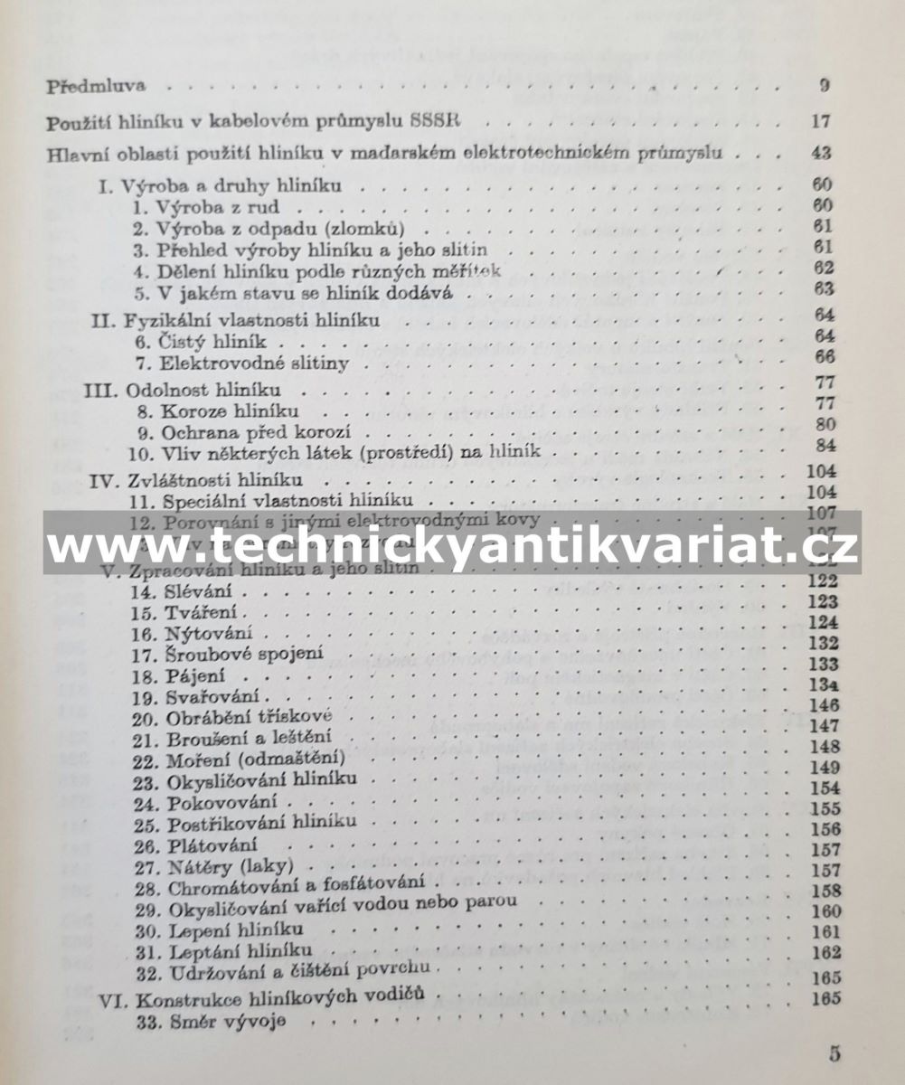 Hliník a jeho použití v elektrotechnice - Větrovec, Pařez (1962)