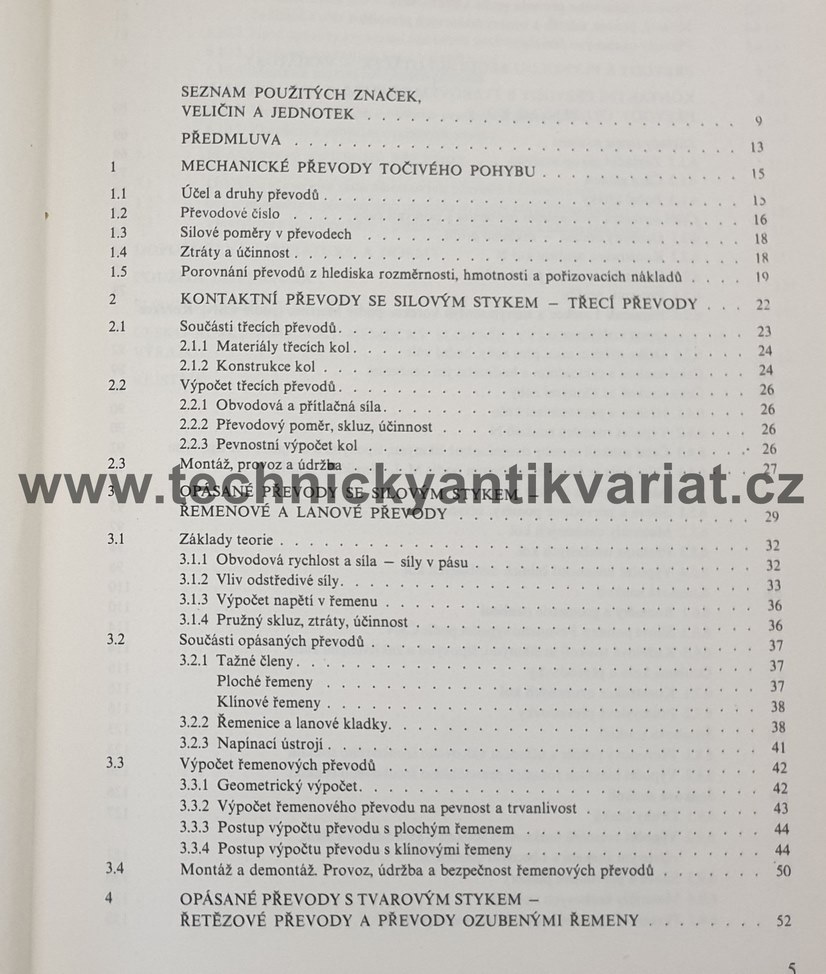 Stavba a provoz strojů II Převody - R.Kříž (1976)