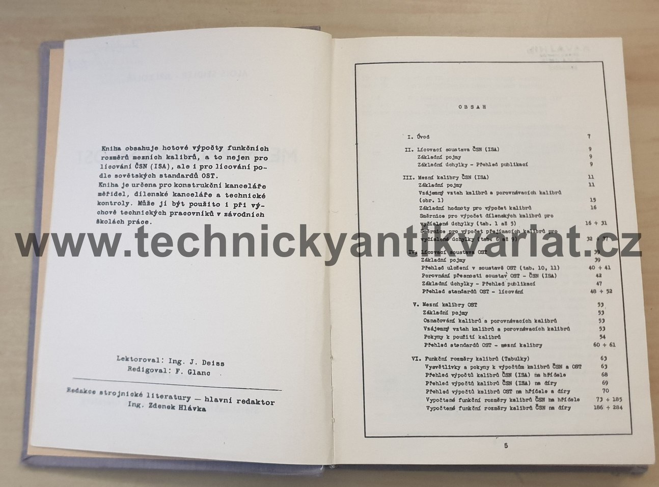 Mezní kalibry ČSN-OST - A. Seidelr, J.Kolář (1955)