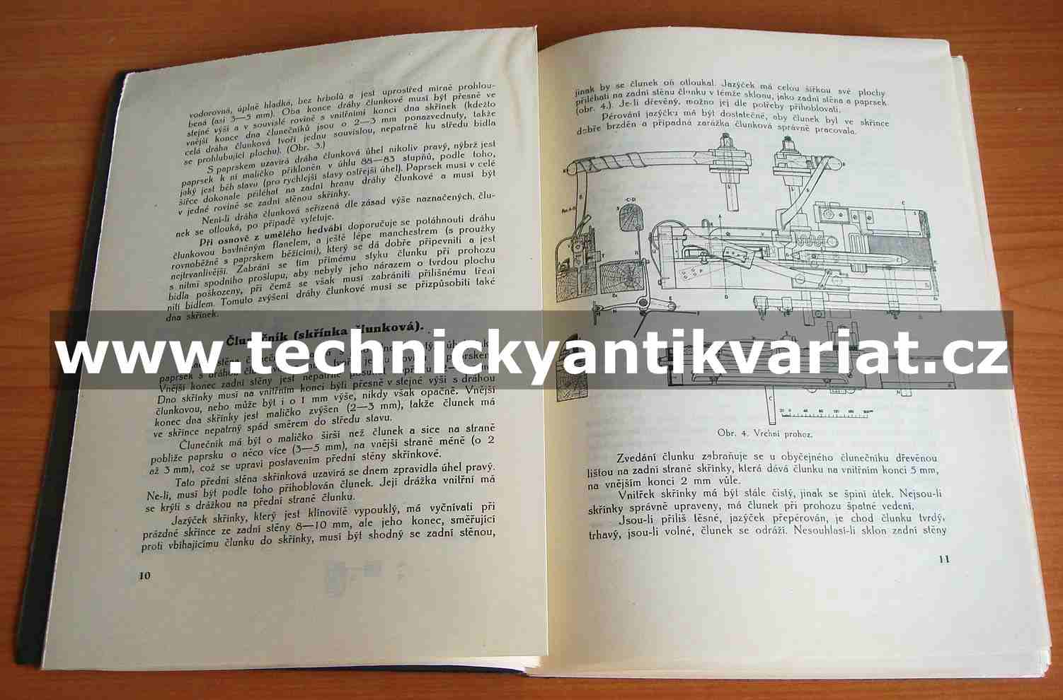 Montáž tkalcovského stavu bavlnářského