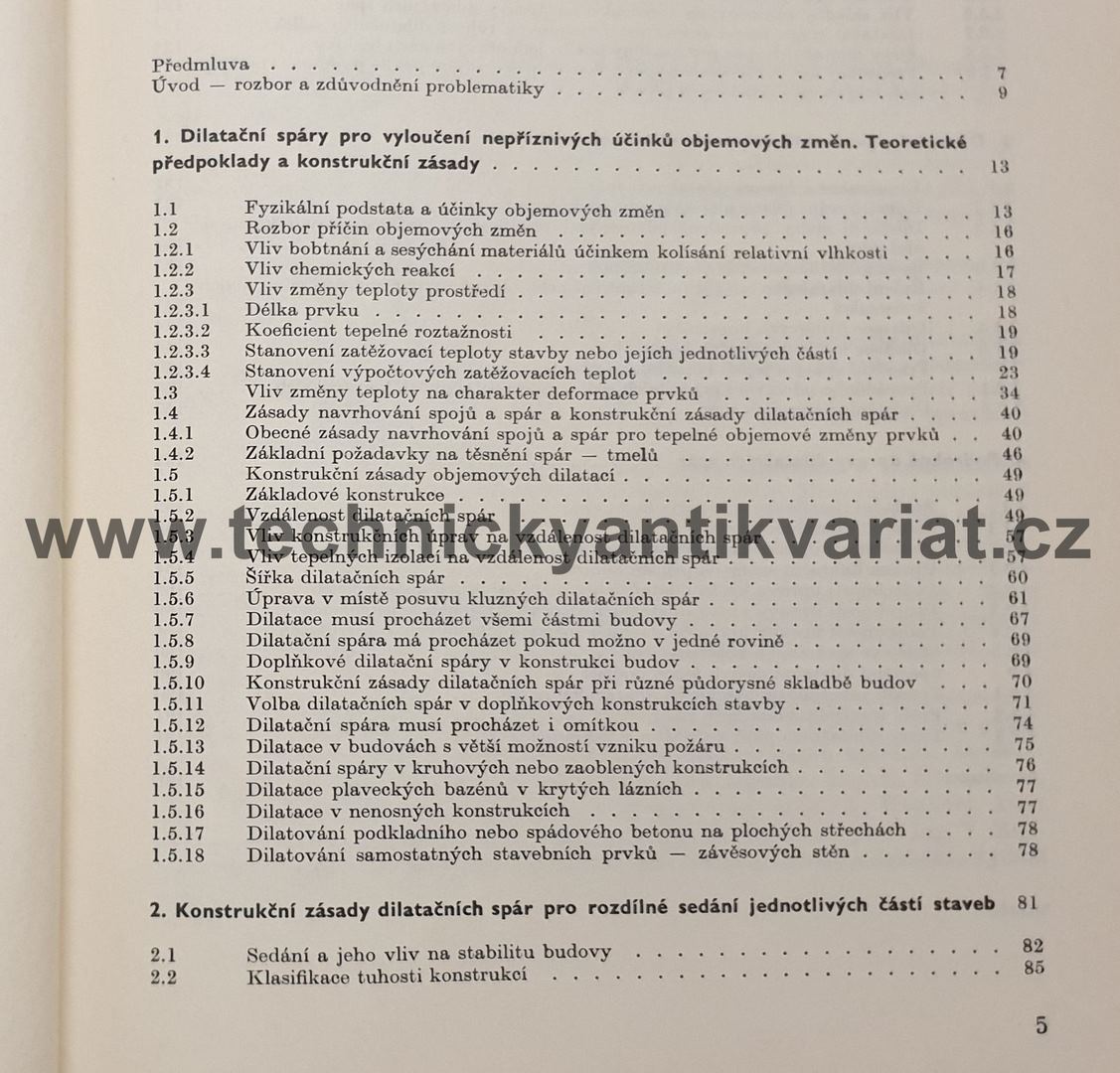 Dilatační spáry v pozemních stavbách - F. Voldřich (1976)