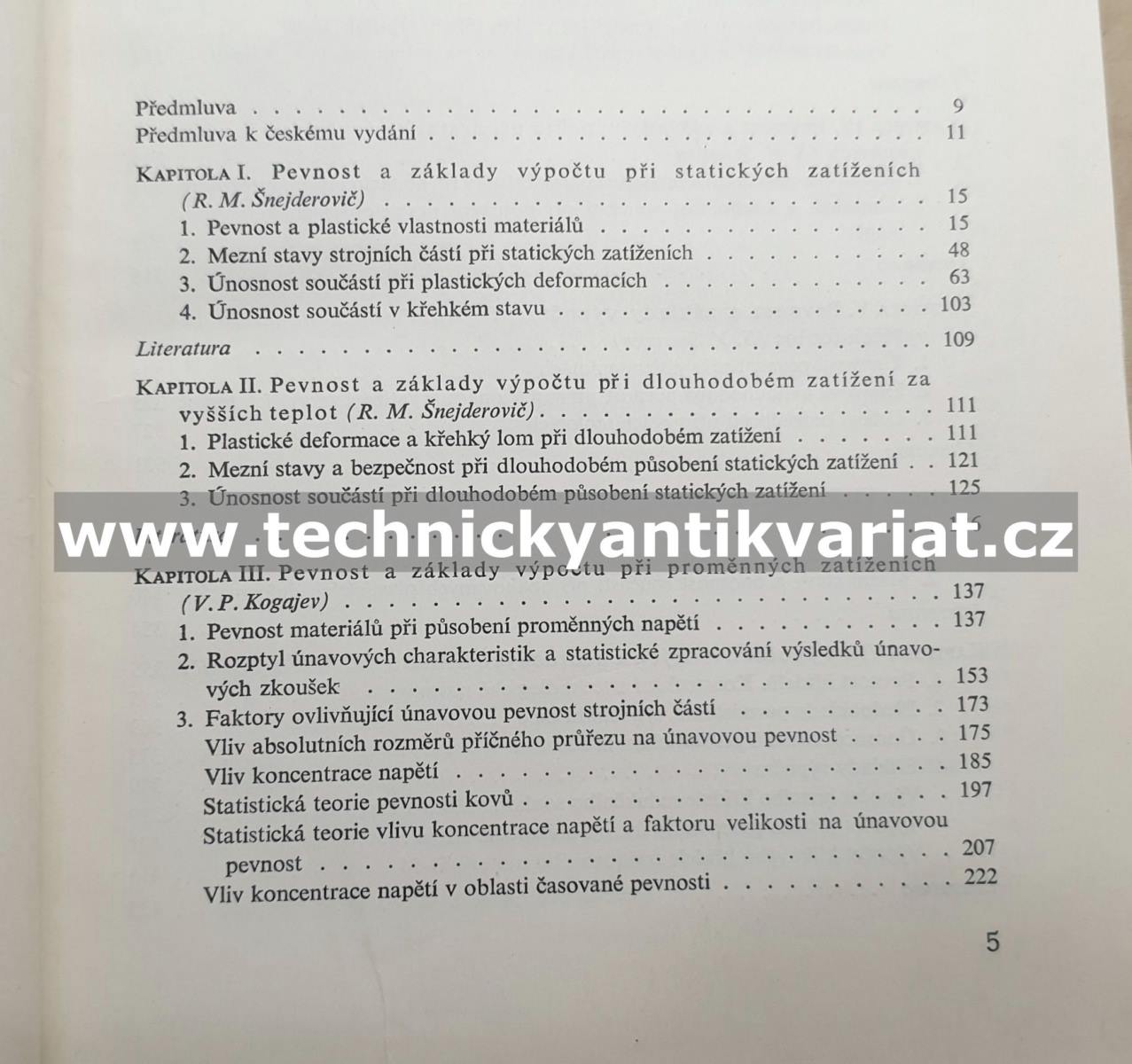 Únosnost a pevnostní výpočty strojních součástí - Serensen, Kogajev, Šnejderovič (1967)