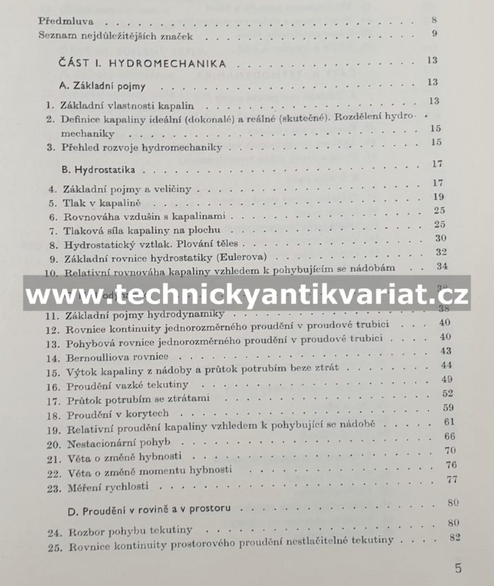 Technická mechanika pro elektrotechnické obory II. Hydromechanika a termodynamika - Hašek, Nožička (1968)