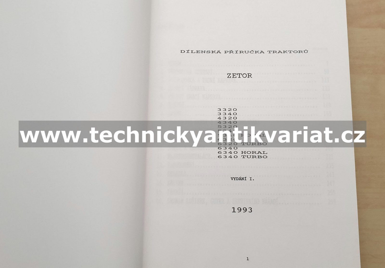 Zetor 3320 4320 5320 6320 6340 - Dílenská příručka (1993)