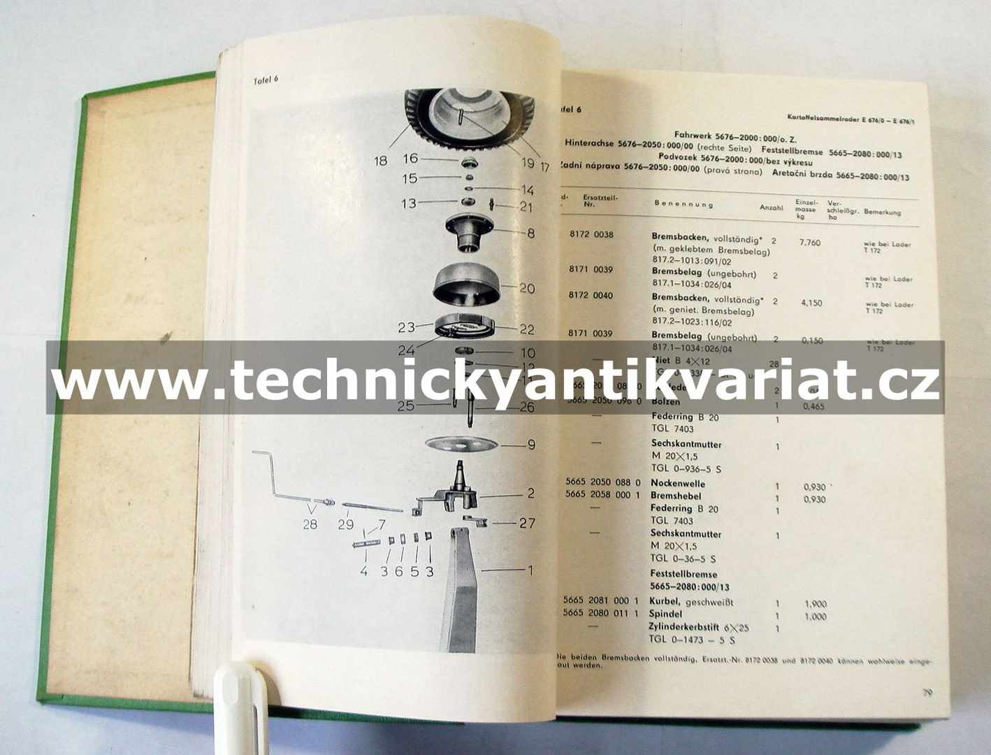 Kartoffelsammelroder E676/0 E676/1 - Ersatzteilkatalog (1969)
