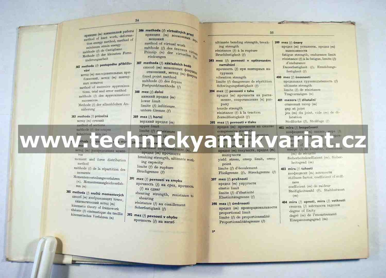 Slovník stavebné mechaniky a příbuzných oborů v pěti řečích