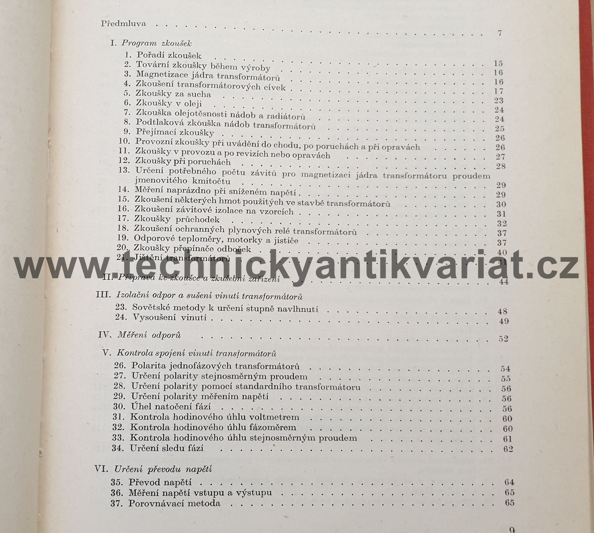 Měření na elektrických strojích 2. Měření na transformátorech (1959)