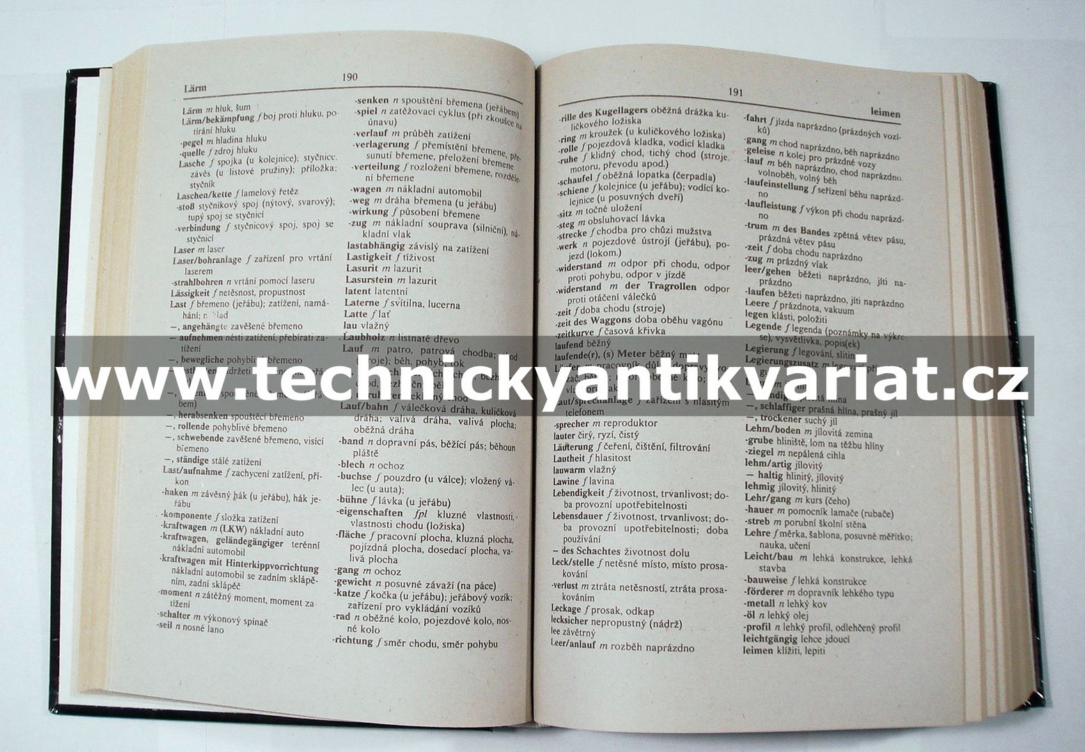 Technický slovník česko-německý, německo-český