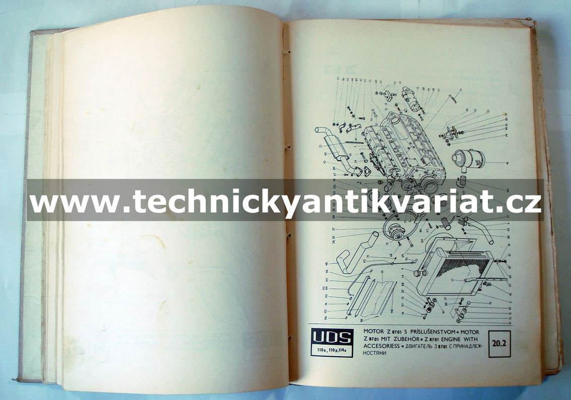 UDS 110a, 113a, 110p, 114a, 115a - Katalog náhradních dílů (1984)