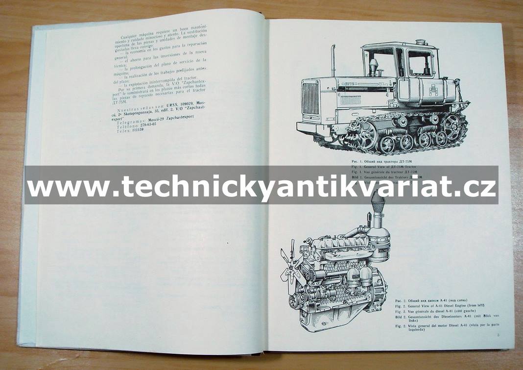 Traktor DT 75M - katalog náhradních dílů (1981)