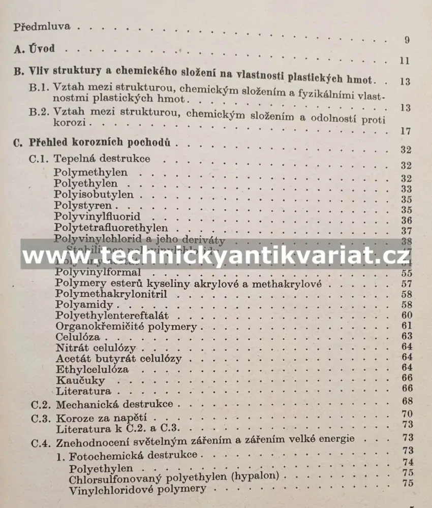 Koroze plastických hmot a pryže - Břetislav Doležal (1960)