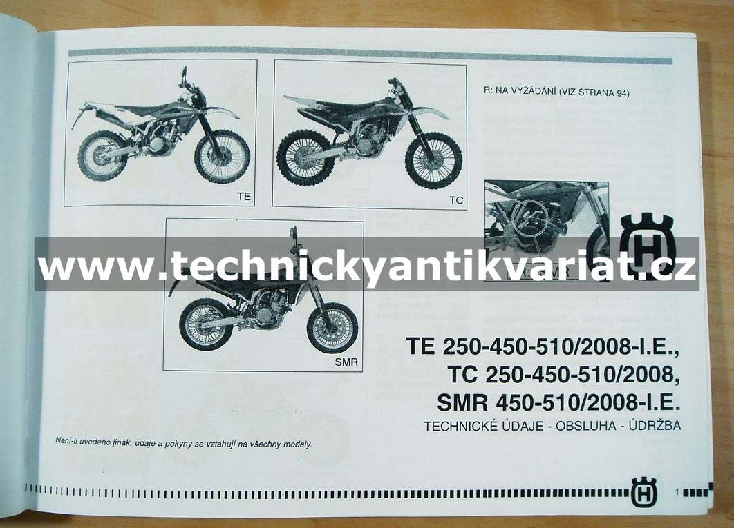 Husqvarna TE, TC, SMR 250, 450, 510