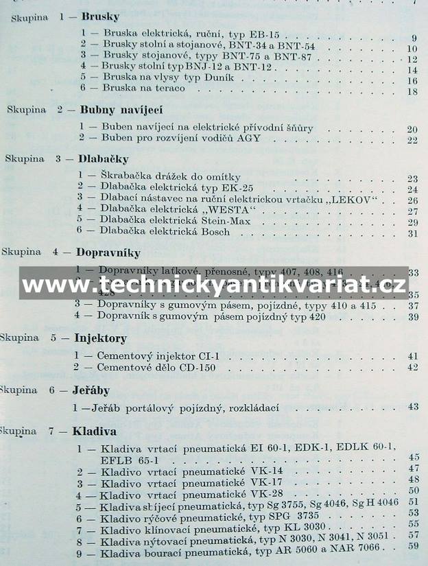 Katalog drobných strojů pro stavebnictví
