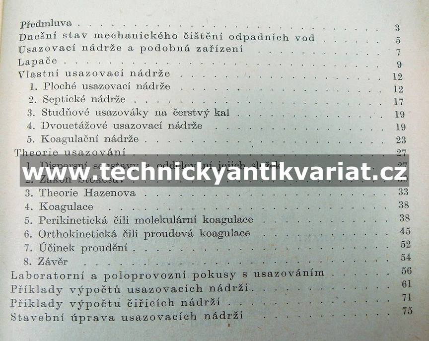Mechanické usazování a koagulace vod