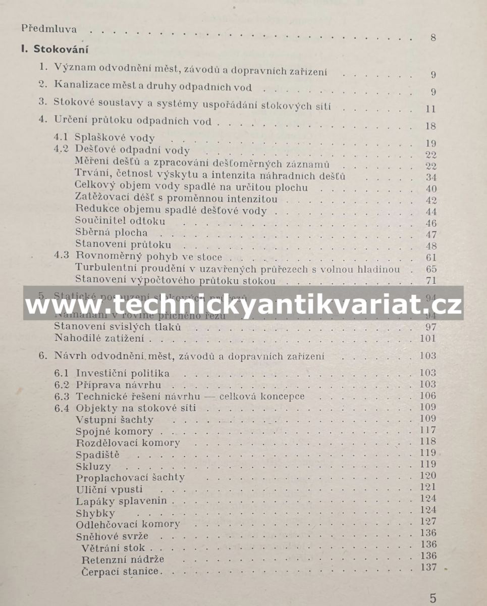 Stokování a čištění odpadních vod - Čížek, Herel, Koníček (1970)