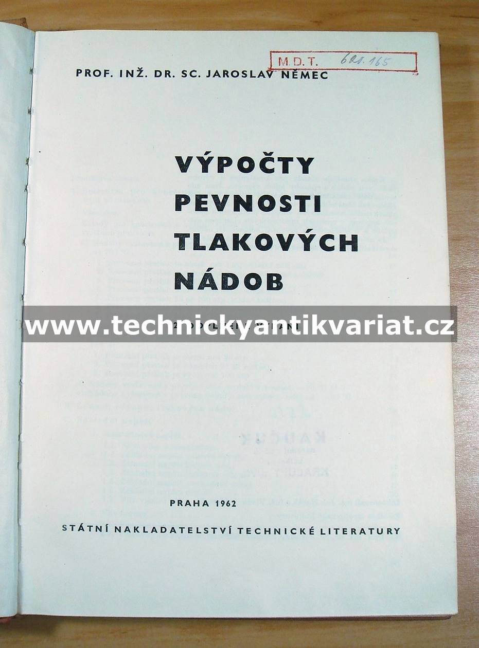 Výpočty pevnosti tlakových nádob - Jaroslav Němec (1962)