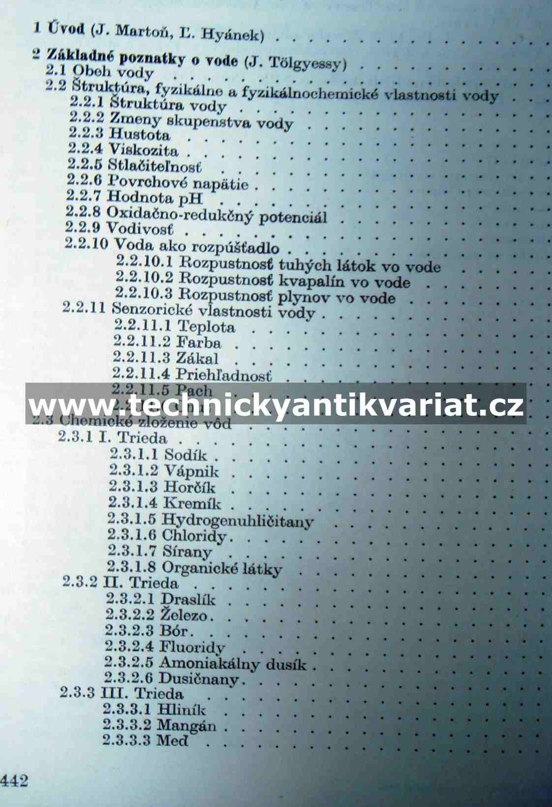 Získavanie úprava čistenie a ochrana vod - Martoň, Tolgyessy, Hyanek, Piatrik (1984)