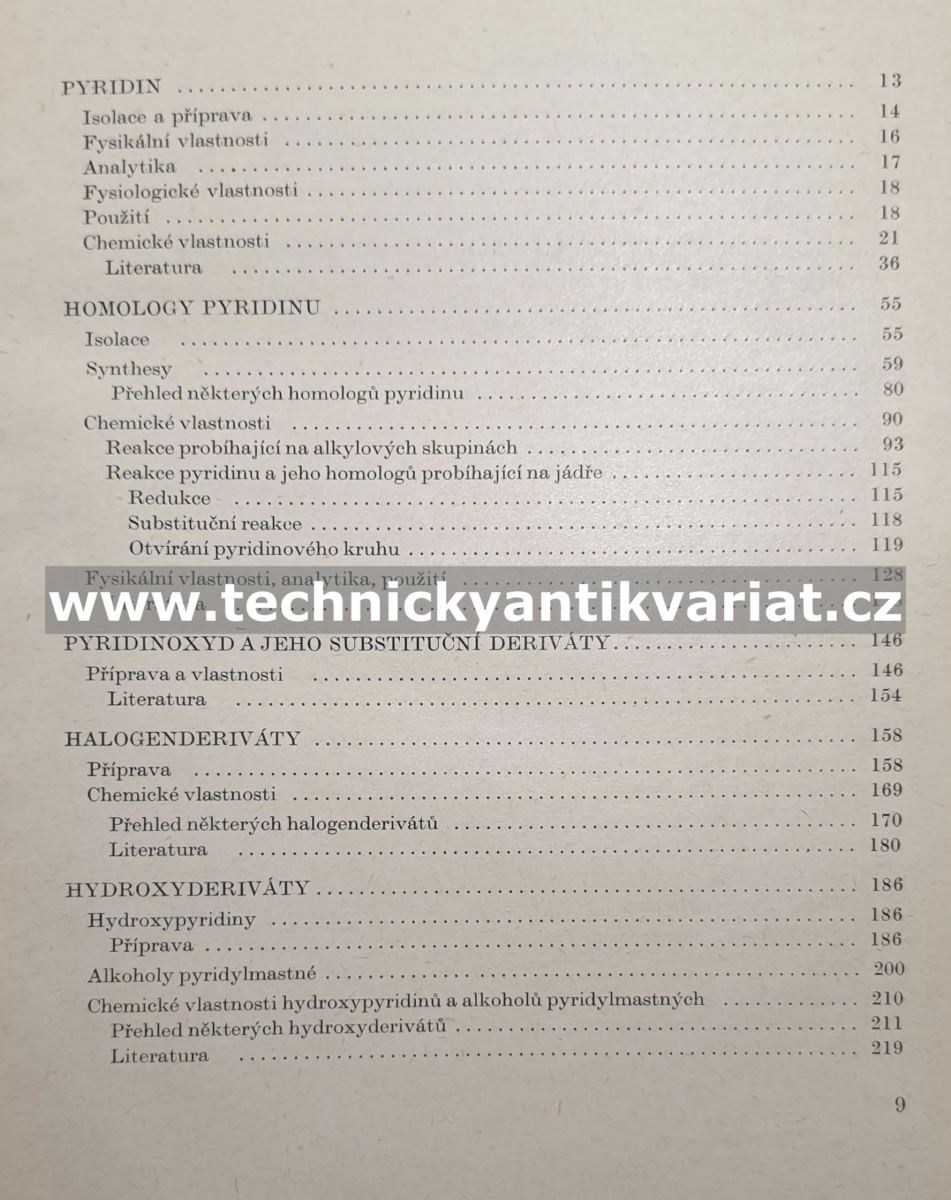 Chemie pyridinu - Ferles, Jizba (1967)