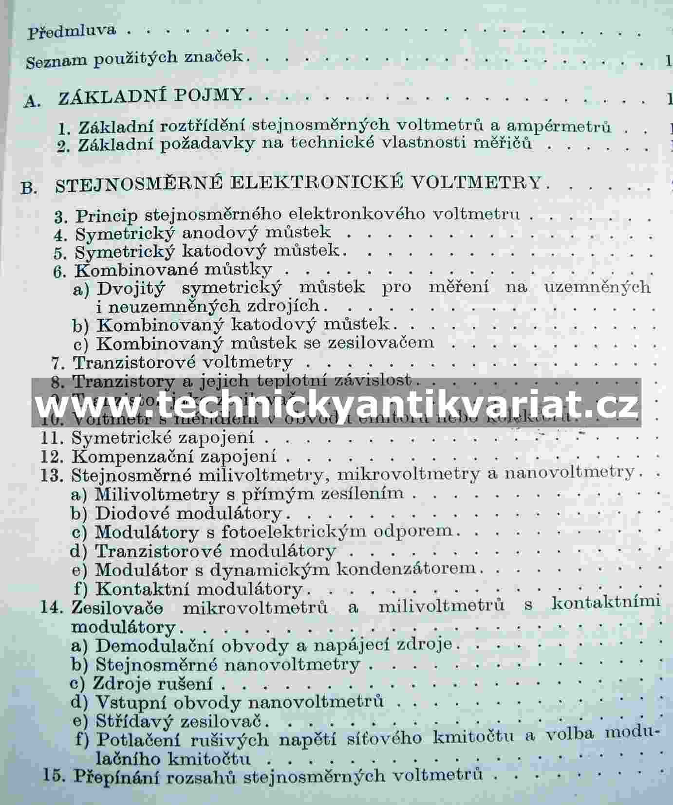Tranzistorové a elektronkové voltmetry